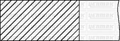Комплект поршневых колец (79,76/0.25) YENMAK 91-09309-025