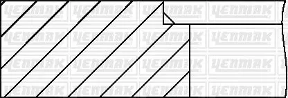 Комплект поршневых колец (на 1 поршень) YENMAK 91-09395-000