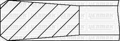 Поршневые кольца комплект (на 1 поршень) (84,00/STD) (3,0/2,0/3,0) BMW E38/E39/E46/E53 2.0-3.0d YENMAK 91-09606-000 (фото 1)