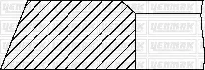 Поршневые кольца комплект (на 1 поршень) 1.6D, 1.8D (80/STD) (2/2/3) YENMAK 91-09800-000