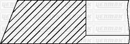Поршневые кольца комплект (на 1 поршень) (82,80/+0.60) (2,0/2,0/3,0) Scudo 1.9D 98- PEUGEOT Expert/Partner 1.9D 98- YENMAK 91-09878-060