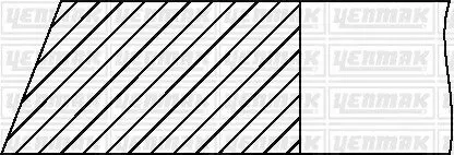 Поршневые кольца комплект (на 1 поршень) (83,00/STD) (2,0/2,0/3,0) Berlingo, Jumpy 1.9D YENMAK 91-09879-000