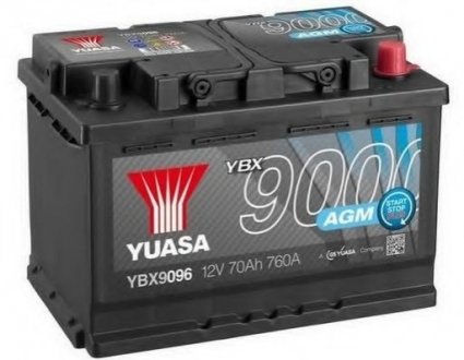 Стартерная аккумуляторная батарея YUASA YBX9096 (фото 1)