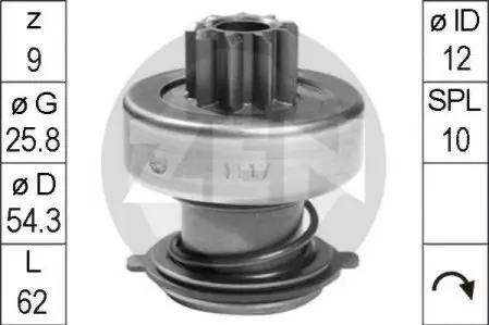 Бендикс стартера ZEN ZN1117