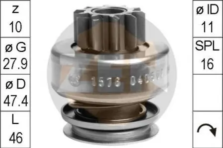 Бендикс стартера ZEN ZN1576