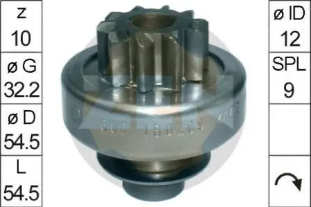 Бендикс стартера ZEN ZN1607