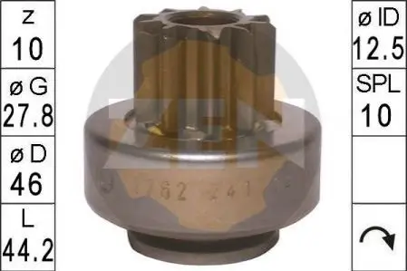 Бендикс стартера ZEN ZN1762