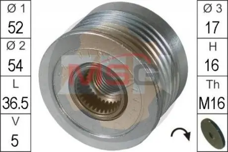 Шків генератора інерційний ZEN ZN 5510