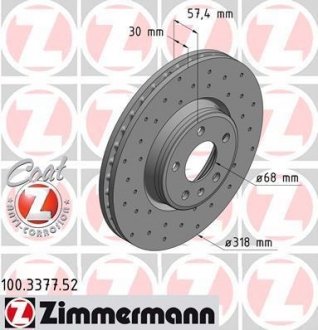 Тормозные диски Zimmermann 100337752 (фото 1)