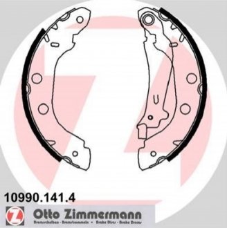 Комплект тормозных колодок Zimmermann 10990.141.4 (фото 1)