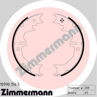 Колодки гальма стоянки Zimmermann 10990.156.5 (фото 1)