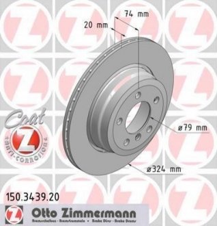 Гальмівний диск Zimmermann 150.3439.20