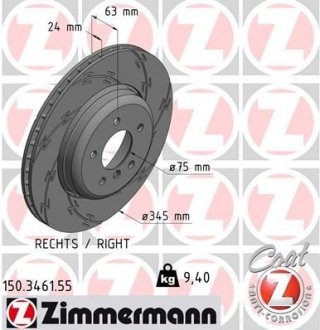 Гальмівні диски Zimmermann 150346155 (фото 1)