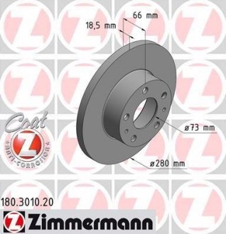 Тормозные диски Zimmermann 180301020 (фото 1)