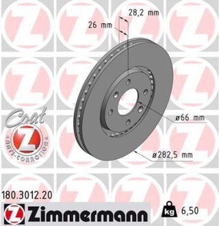 Тормозные диски Zimmermann 180301220