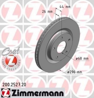 Тормозной диск Zimmermann 200.2527.20 (фото 1)