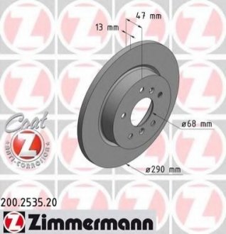Тормозной диск Zimmermann 200.2535.20 (фото 1)