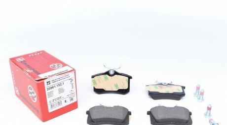 Комплект тормозных колодок, дисковый тормоз Zimmermann 20961.152.1 (фото 1)
