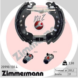 Барабана Smart Fortwo(453) 0.9-1.0 2014- с тормозными цилиндрами Zimmermann 209901304