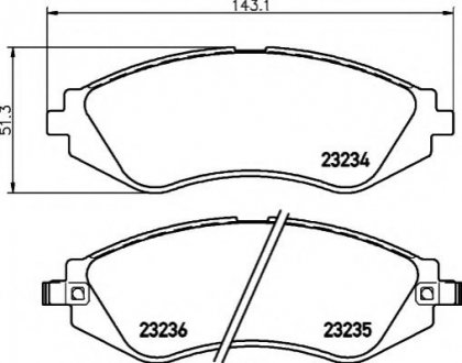 Комплект тормозных колодок, дисковый тормоз Zimmermann 23234.170.1 (фото 1)