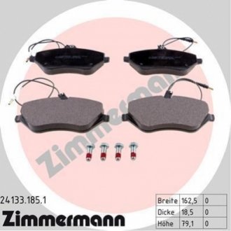 Комплект тормозных колодок, дисковый тормоз Zimmermann 24133.185.1 (фото 1)