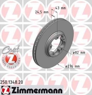 Тормозные диски передние Zimmermann 250134820