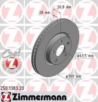 Тормозной диск Zimmermann 250.1383.20 (фото 1)