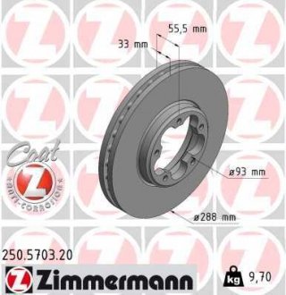 Тормозные диски Zimmermann 250570320 (фото 1)