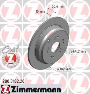 Гальмівний диск Zimmermann 280.3182.20 (фото 1)