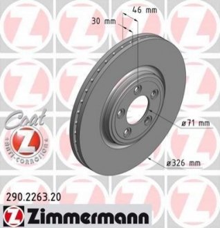 Гальмівний диск Zimmermann 290.2263.20 (фото 1)