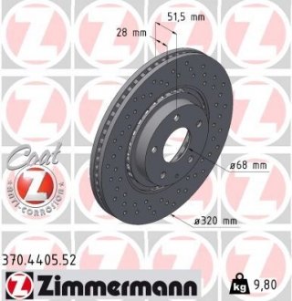 Диск тормозной Sport Z Zimmermann 370440552