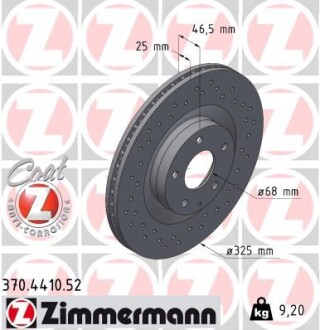 Тормозные диски sport z Zimmermann 370441052