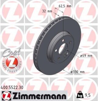 Диск гальмівний FORMULA S Zimmermann 400552230