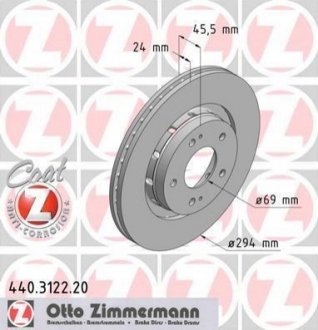 Тормозной диск Zimmermann 440.3122.20 (фото 1)