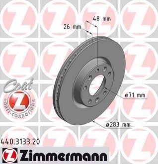Гальмівний диск Zimmermann 440.3133.20