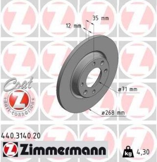 Тормозные диски Zimmermann 440314020