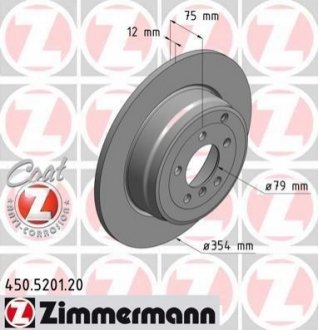 Гальмівний диск Zimmermann 450.5201.20 (фото 1)