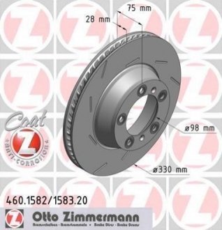 Гальмівний диск Zimmermann 460.1582.20 (фото 1)