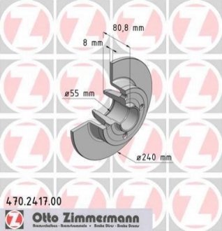 Гальмівний диск Zimmermann 470.2417.00 (фото 1)