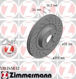 Гальмівний диск Zimmermann 530.2458.52