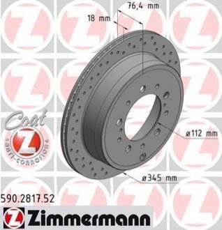 Гальмівний диск Zimmermann 590.2817.52