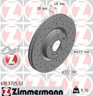 Гальмівні диски sport z Zimmermann 610372552 (фото 1)
