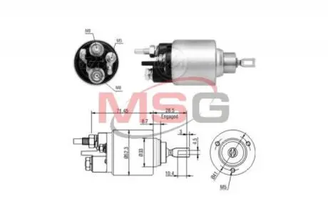 Реле втягивания на стартер bocsh vivaro/trfic ZM ZM1379