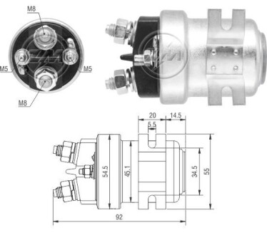 Вспомогательное реле стартера ZM ZM1403