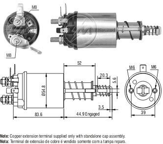 Втягуюче реле стартера ZM ZM1613 (фото 1)