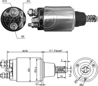 Втягуюче реле стартера ZM ZM1640 (фото 1)