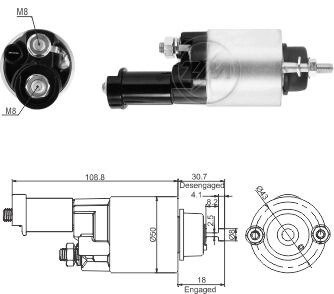 Реле втягивающего стартера ZM ZM1708