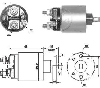Втягивающее реле стартера ZM ZM1710