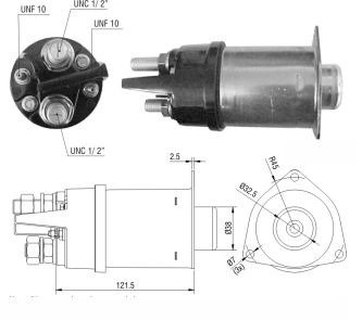 Реле стартера, що втягує ZM ZM2456