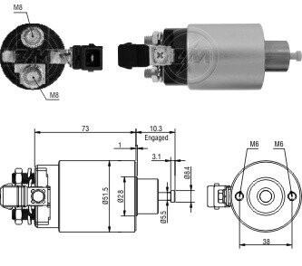 Втягуюче реле стартера ZM ZM2695